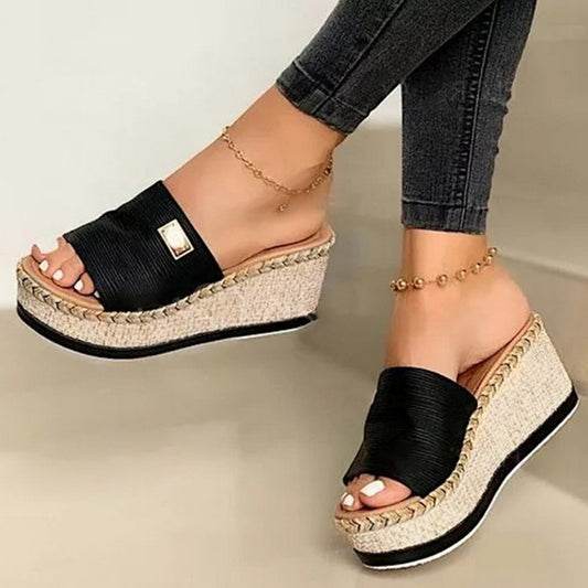 Women's Platform Wedge Mules: Trendy Fashion Sandals