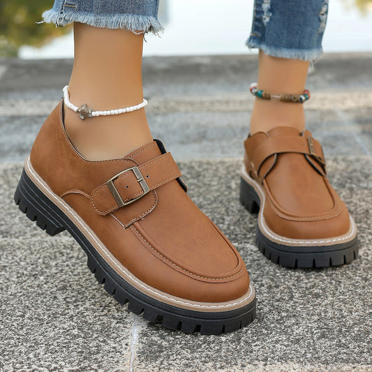 Women’s Buckle Loafers – Chic, Comfy & British-Inspired!